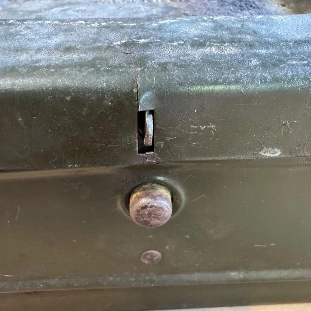 Vintage Climax Green Metal Tool Box - Industrial Mid-Century Storage Chest